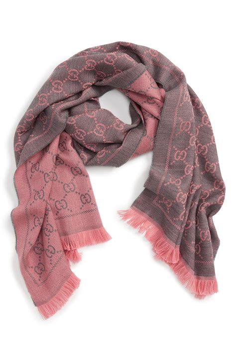 gucci pink check scarf|Gucci scarf women pink.